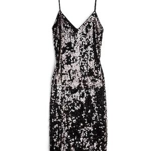 Express x karla Black Sequin Midi Dress - Size XS